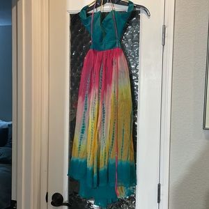 BCBG Colorful Sexy Backless Dress Size 4